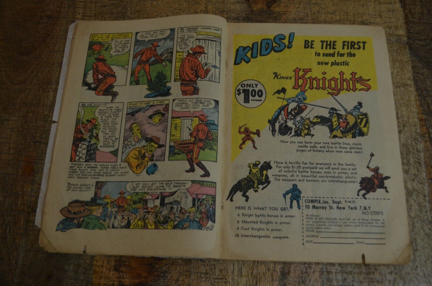 Red Mask #51 Magazine Enterprises 1955 Golden Age Comic Book Presto Kid GD- 2.0