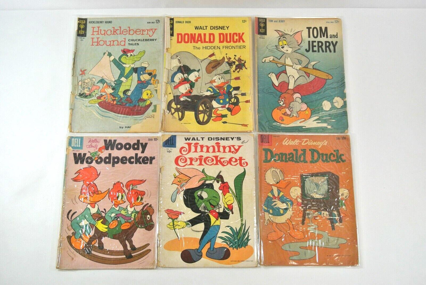 Woody Woodpecker Comics '60s Gold Key Donald Duck Jiminy Cricket Lot of 6 GD