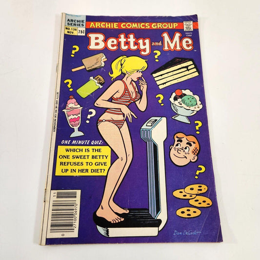 Betty and Me #136 Archie Comics Group Controversial Diet Cover 1983 Newsstand VG