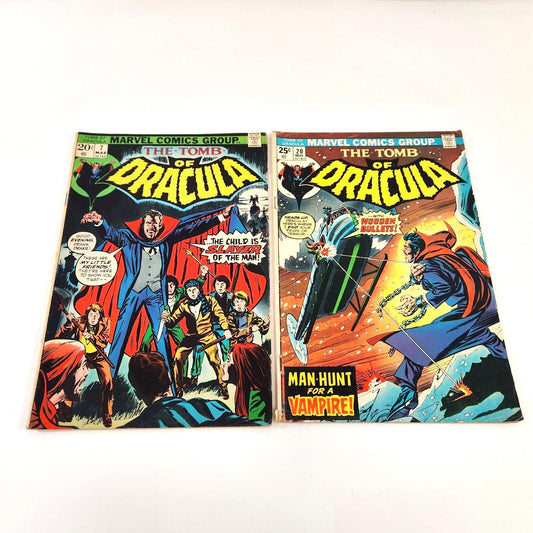 Tomb of Dracula #7 #20 Quincy Harker Saint the Dog Bronze Age Marvel Comic Books