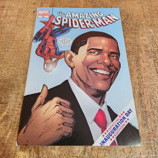 Amazing Spider-Man #583 Inauguration Day Variant Obama 1st Printing VF/NM 9.0