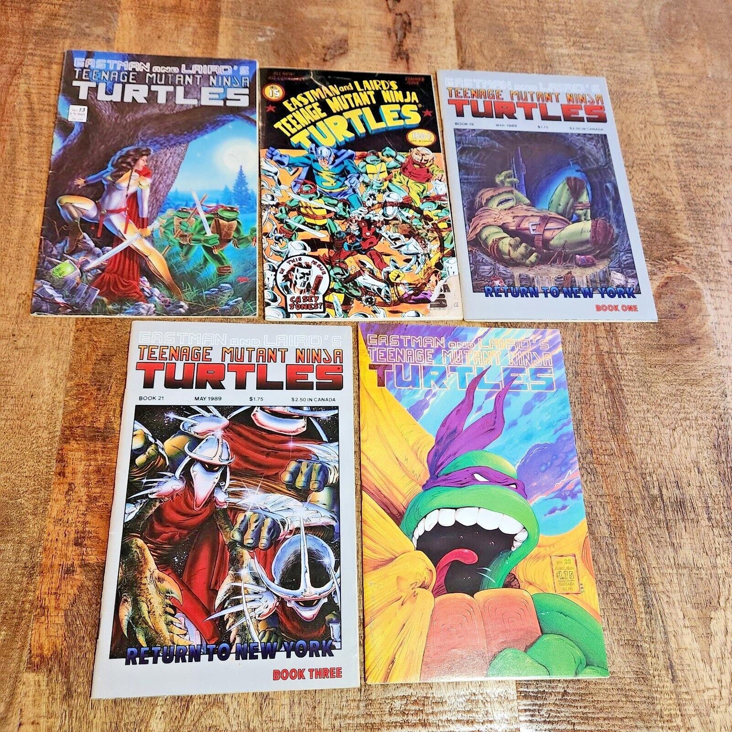 Teenage Mutant Ninja Turtles #13 15 19 21 22 Mirage Studios Comic Lot FN to VF-