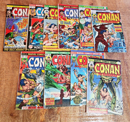 Conan the Barbarian #15 21 25 26 29 31 36 37 39 43 Marvel Comics Bronze Age Lot