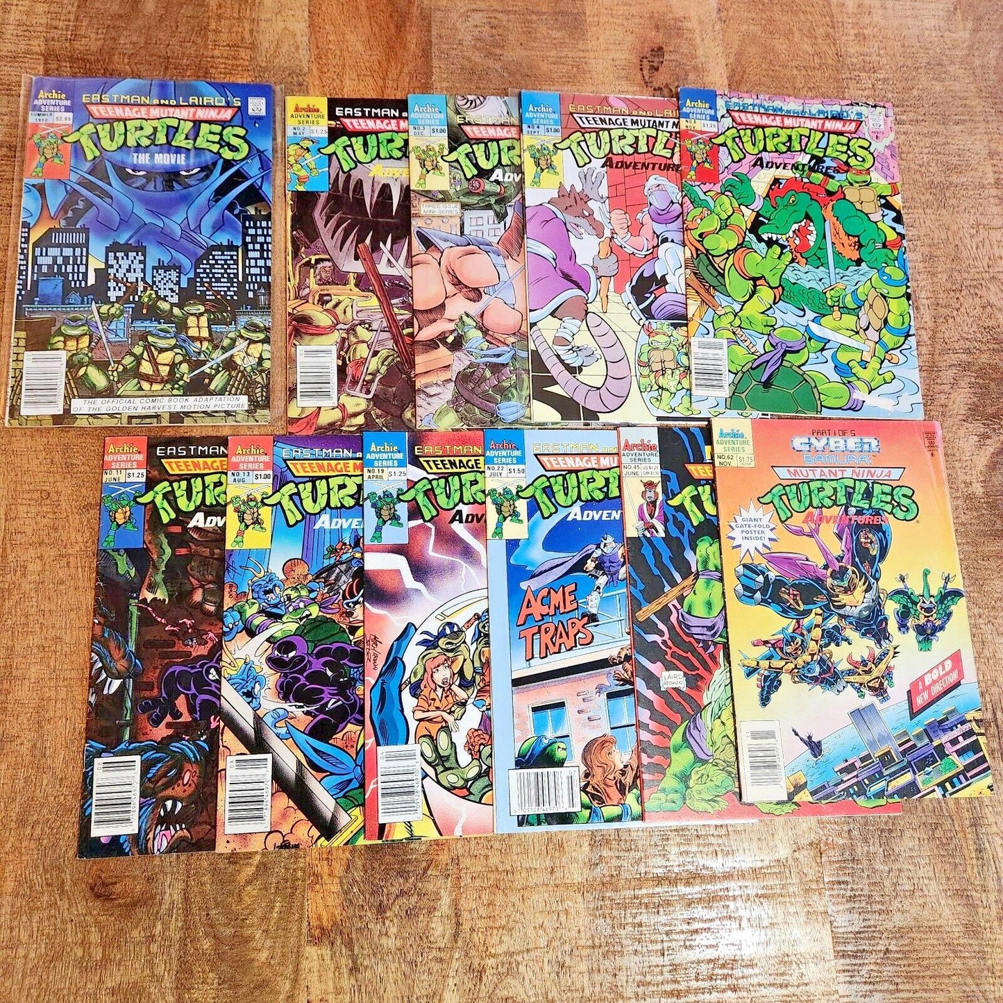 TMNT Adventures  #2 3 4 6 11 13 19 22 45 62 + The Movie Issue Comic Book Lot