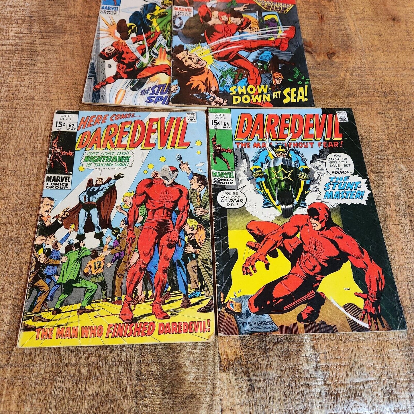 Daredevil #58 60 62 64 66 68 69 70 77 80 Marvel Comic Book Lot of 10