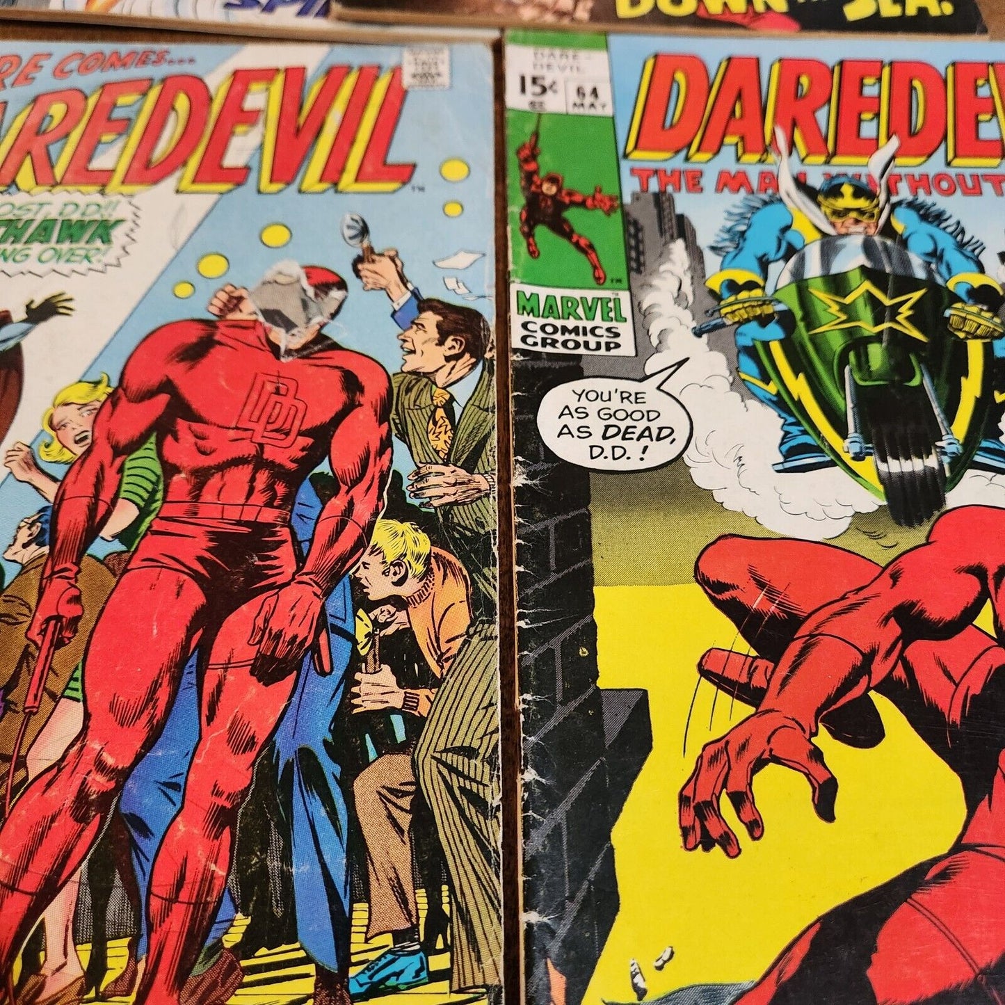 Daredevil #58 60 62 64 66 68 69 70 77 80 Marvel Comic Book Lot of 10