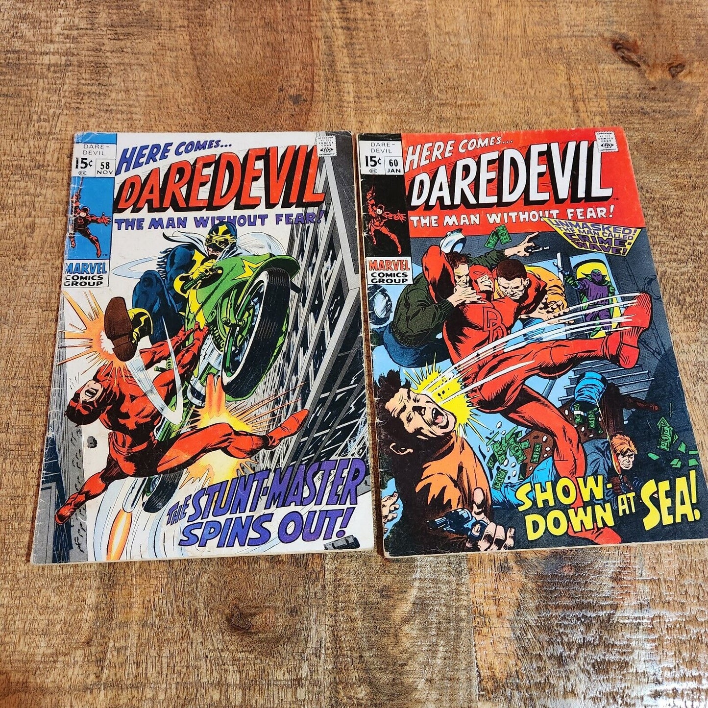 Daredevil #58 60 62 64 66 68 69 70 77 80 Marvel Comic Book Lot of 10