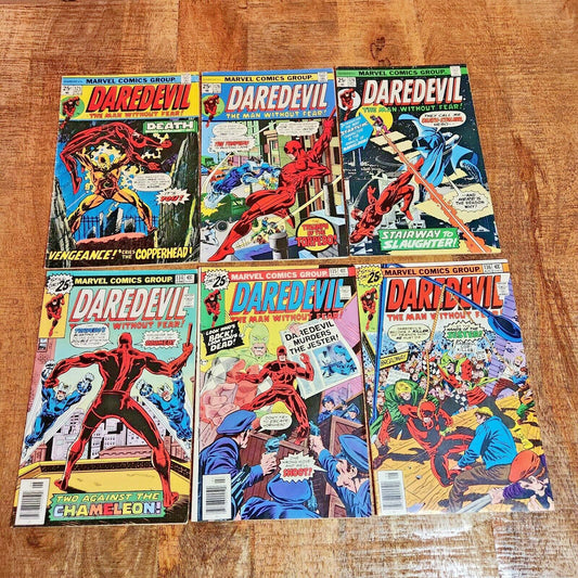 Daredevil #125 126 128 134 135 136 Marvel Comic Book Lot of 6 Copperhead Jester