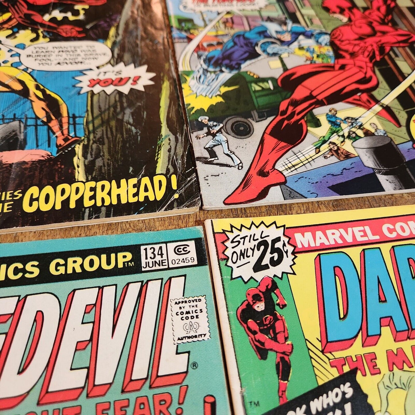 Daredevil #125 126 128 134 135 136 Marvel Comic Book Lot of 6 Copperhead Jester