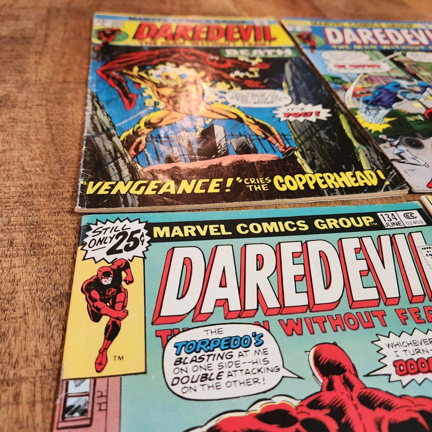 Daredevil #125 126 128 134 135 136 Marvel Comic Book Lot of 6 Copperhead Jester