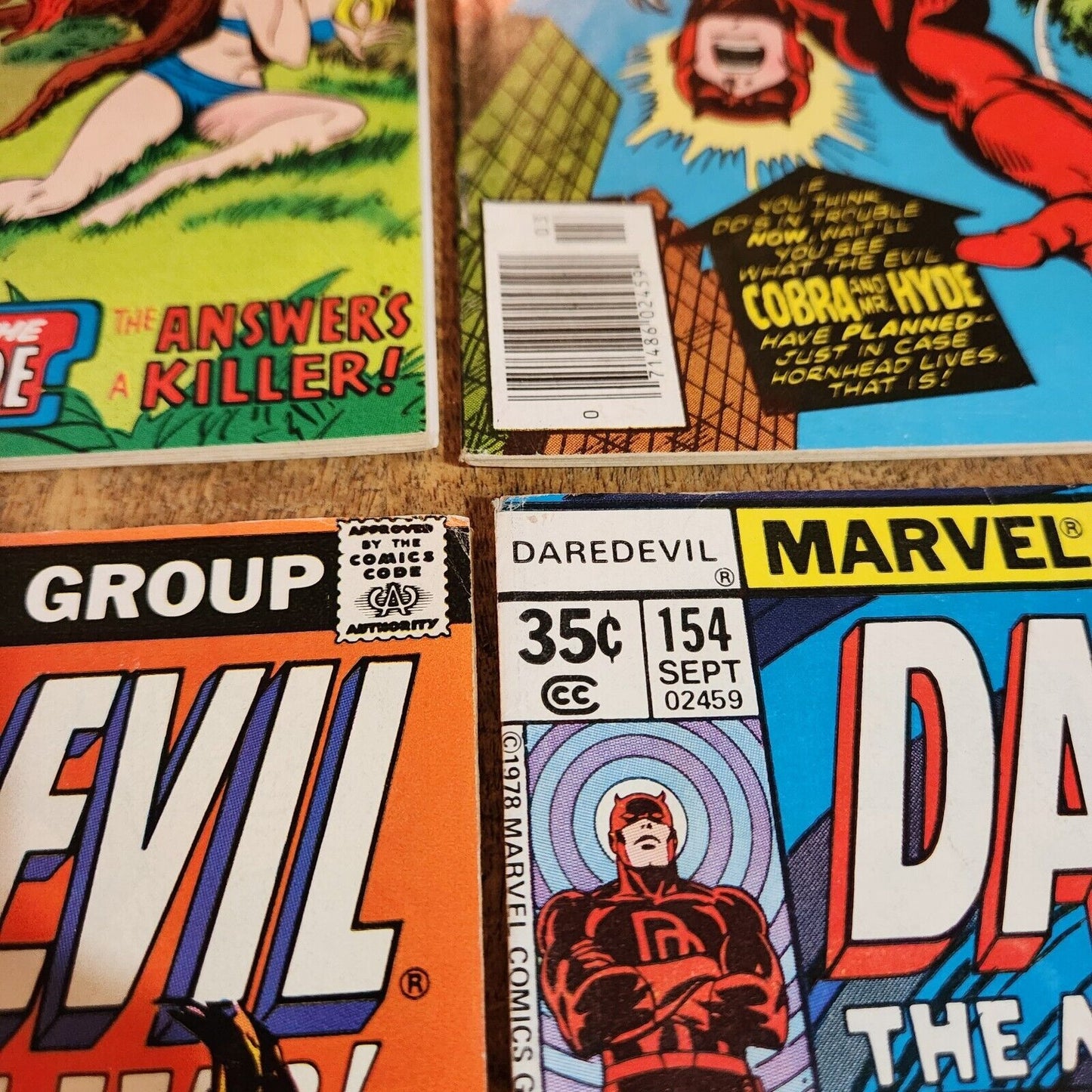 Daredevil #142 143 144 145 154 155 Marvel Comic Book Lot of 6 Black Widow App