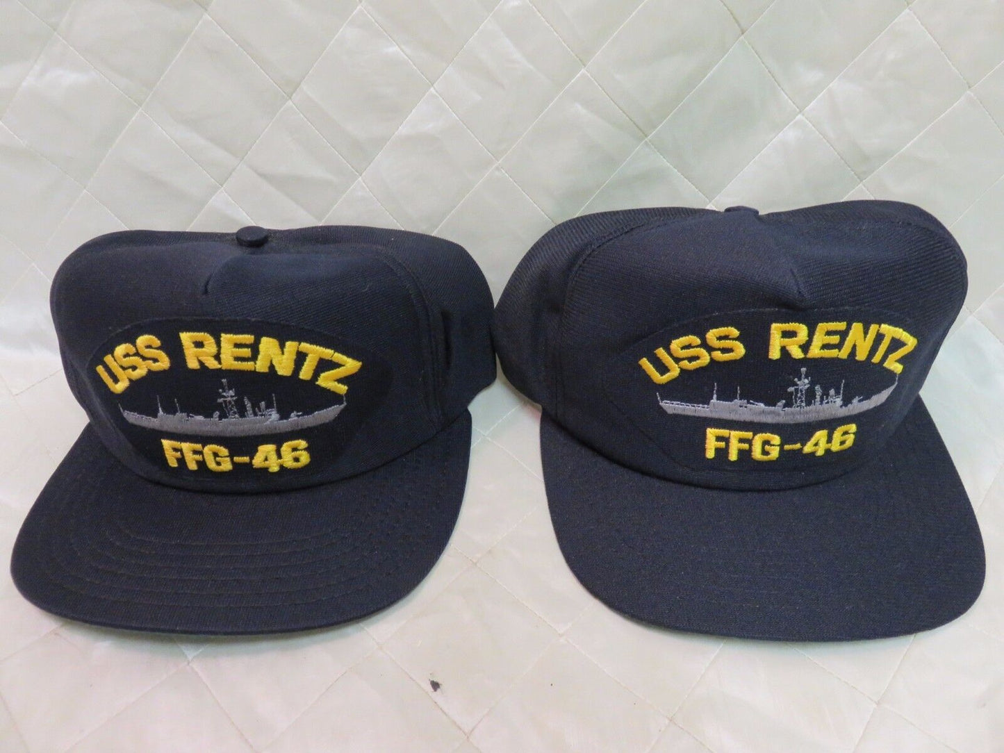 USS Rentz FFG-46 Hat Navy Blue Adjustable Hat Military Cap Snapback