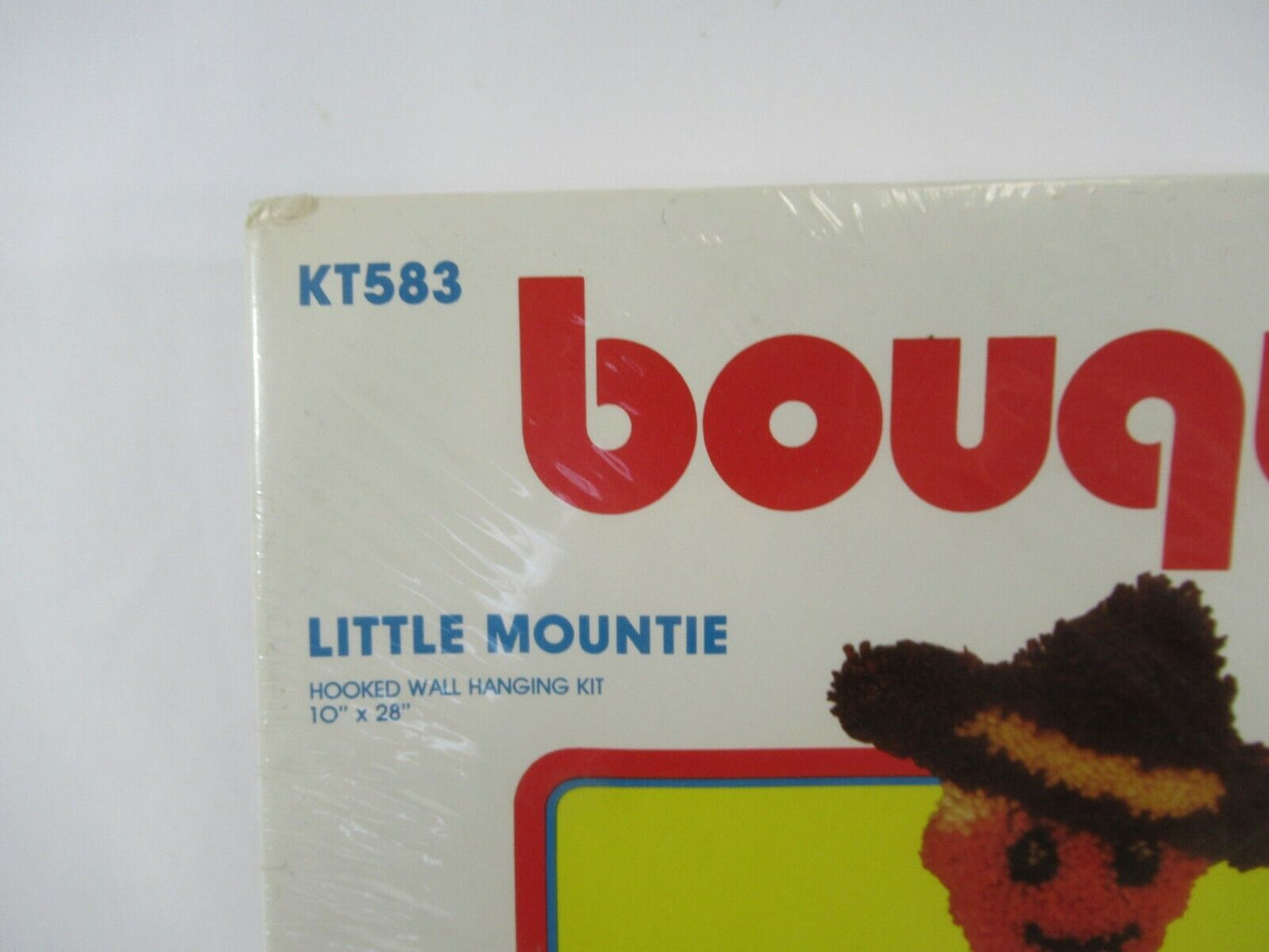 Bouquet Little Mountie Latch Hooked Wall Hanging Kit RCMP Canada Vtg Sealed