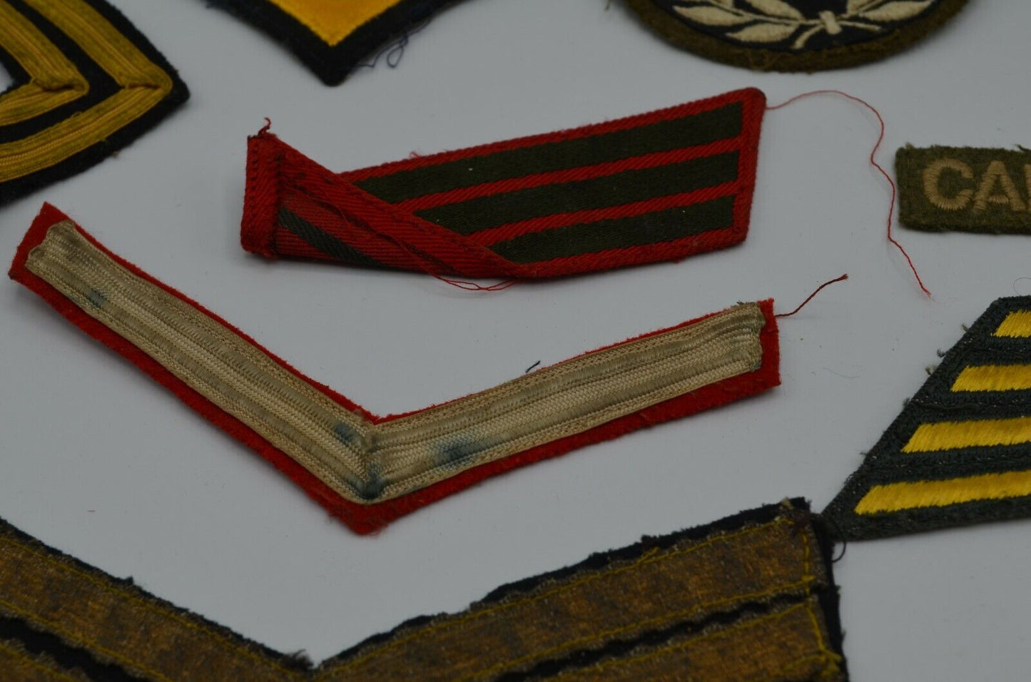 Canadian Military Army RCAF Patch Lot Ardvaad Chevron Crown Wreath WW2 Vtg