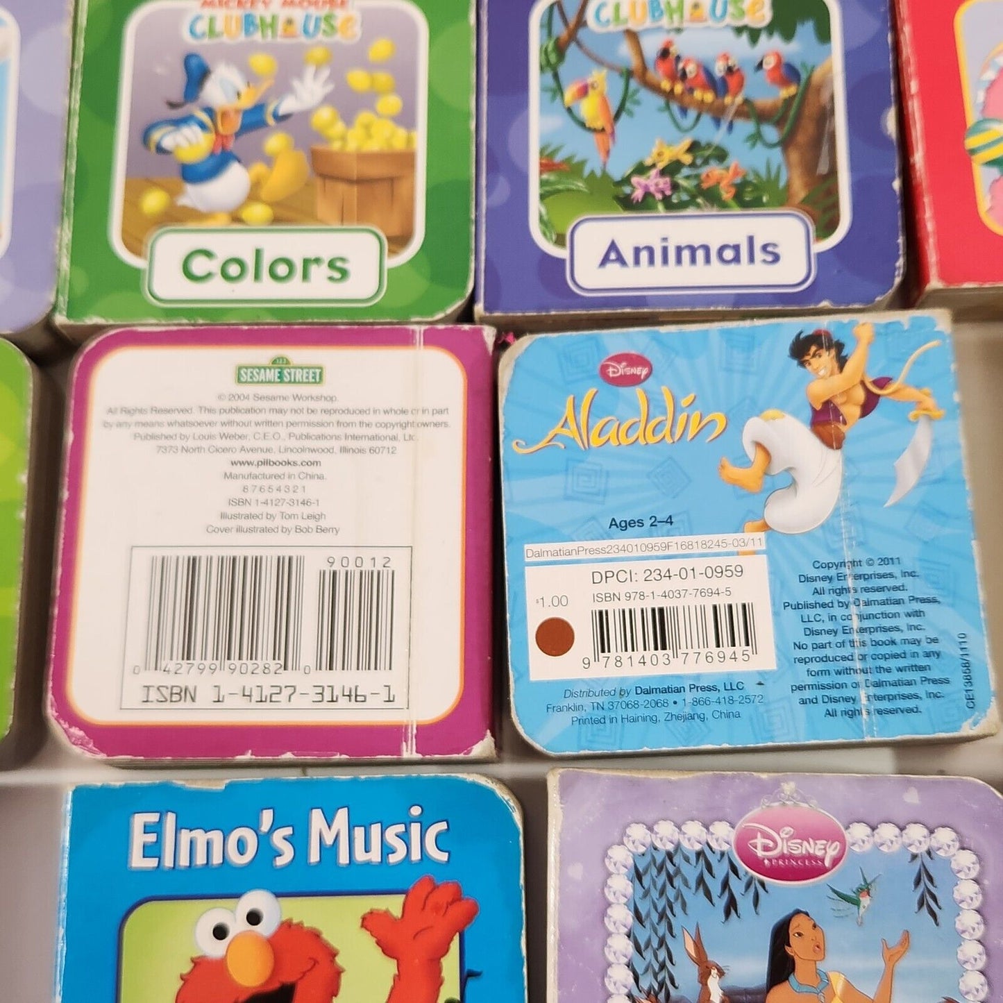 Disney Sesame Street Pilbook Mini Board Books Lot of 36 Kids Stories