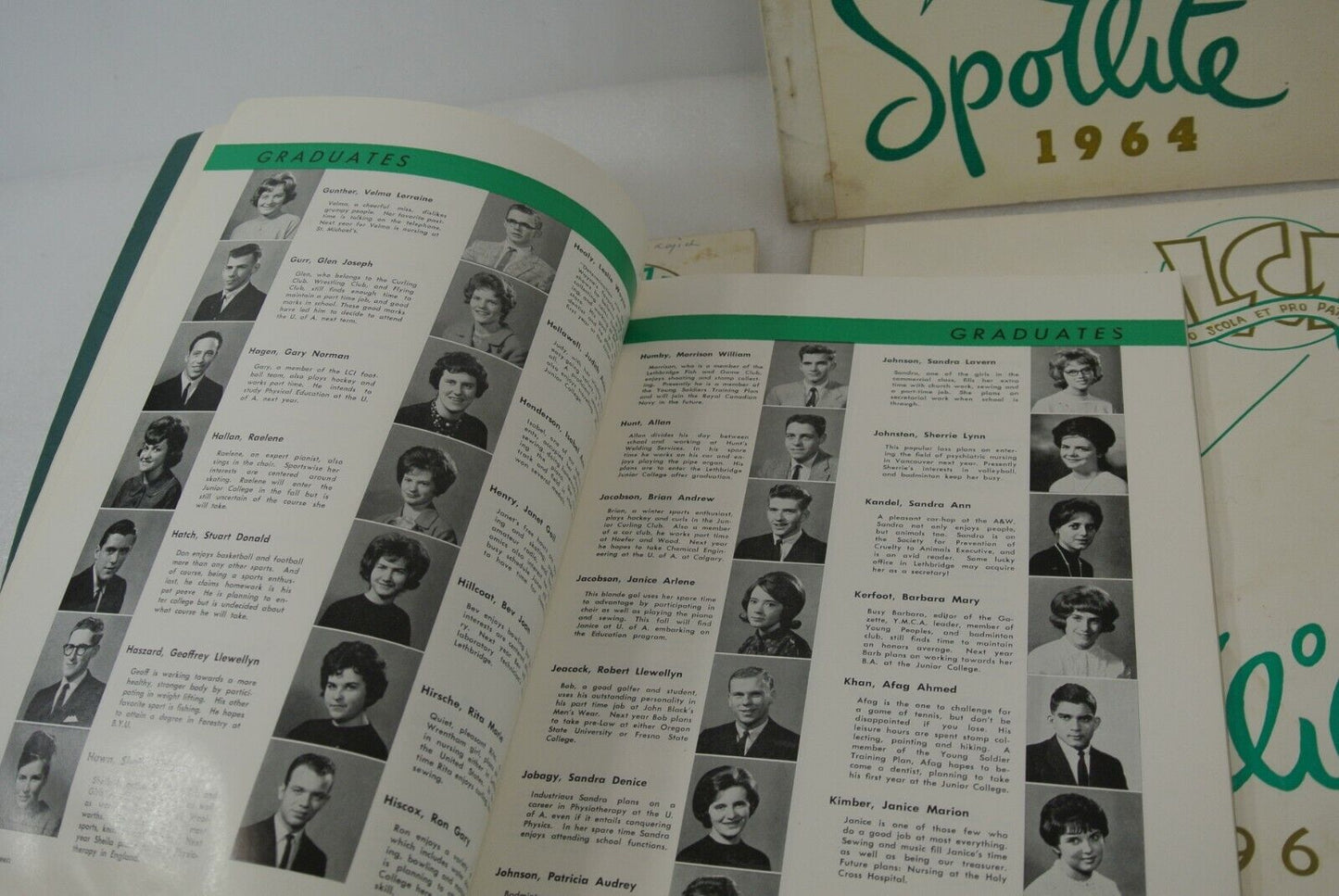 Lethbridge Collegial Institute Spotlite Yearbooks 1963 6 65 66 Alberta Canada