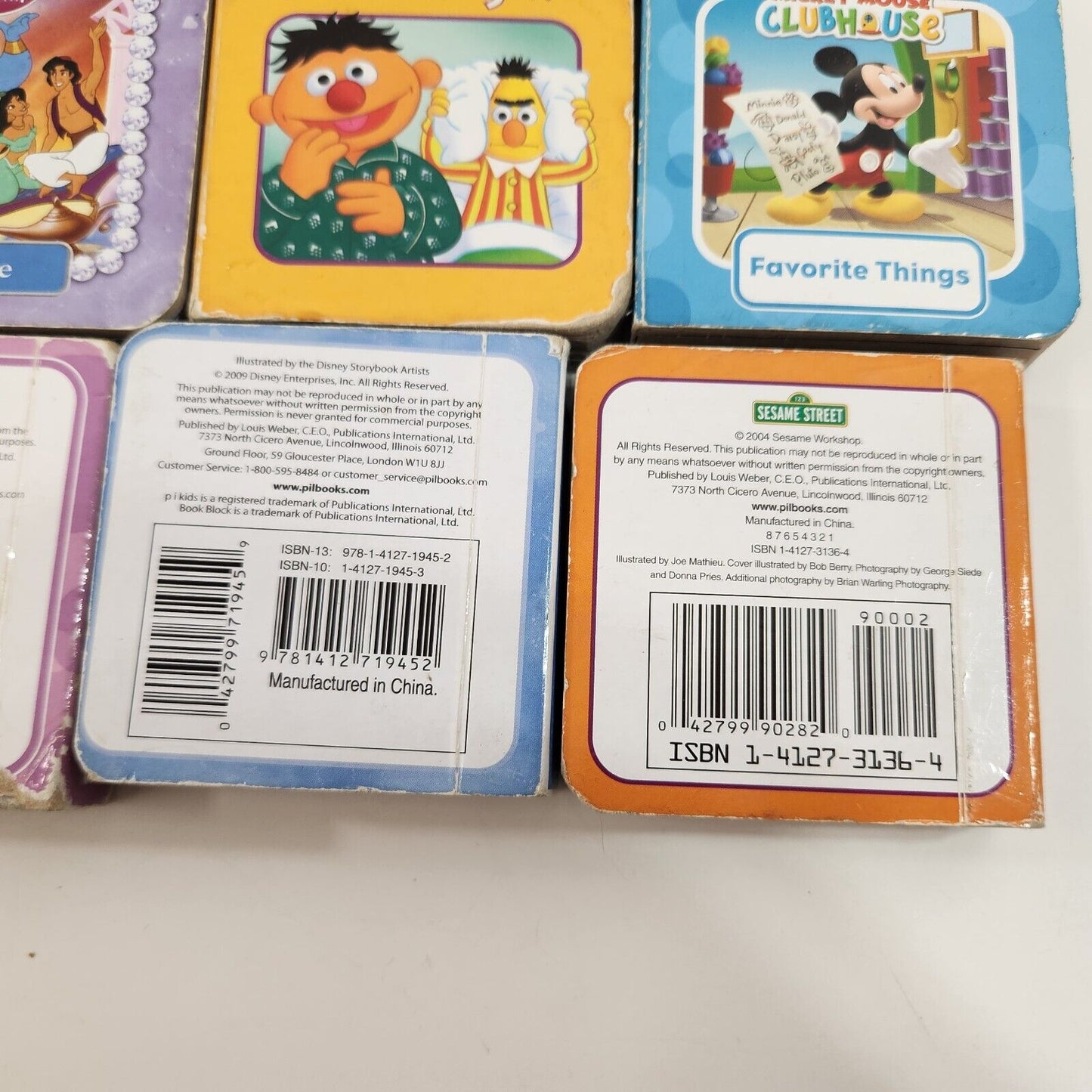 Disney Sesame Street Pilbook Mini Board Books Lot of 36 Kids Stories