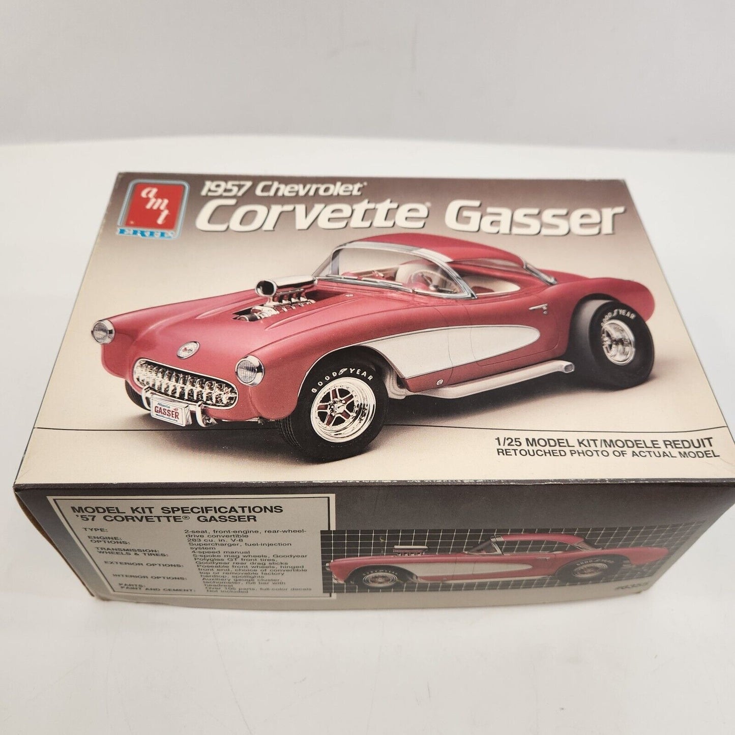 AMT ERTL 1957 Chevrolet Corvette Gasser Model Car Kit 1/25 Scale #6355 Complete